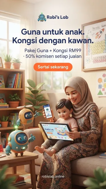 Poster siap: Guna untuk anak, kongsi dengan kawan